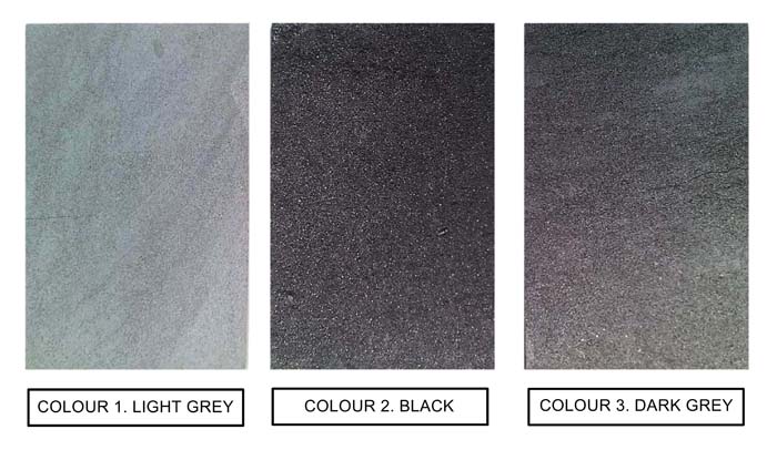 3 Color of Bali Black Lavastone-Dry (S)