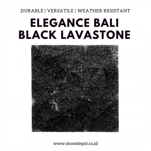 Black lava stone tiles